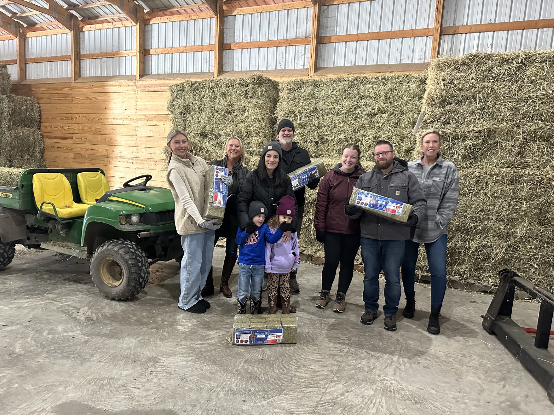 Information Controls, Inc donates money for a year's supply of hydration hay.